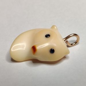 Vintage Alaskan Indigenous artisan made Polar Bear Pendant